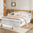 Wooden Daybed With Trundle, Extendable Daybed With Two Storage Drawers-1008814873