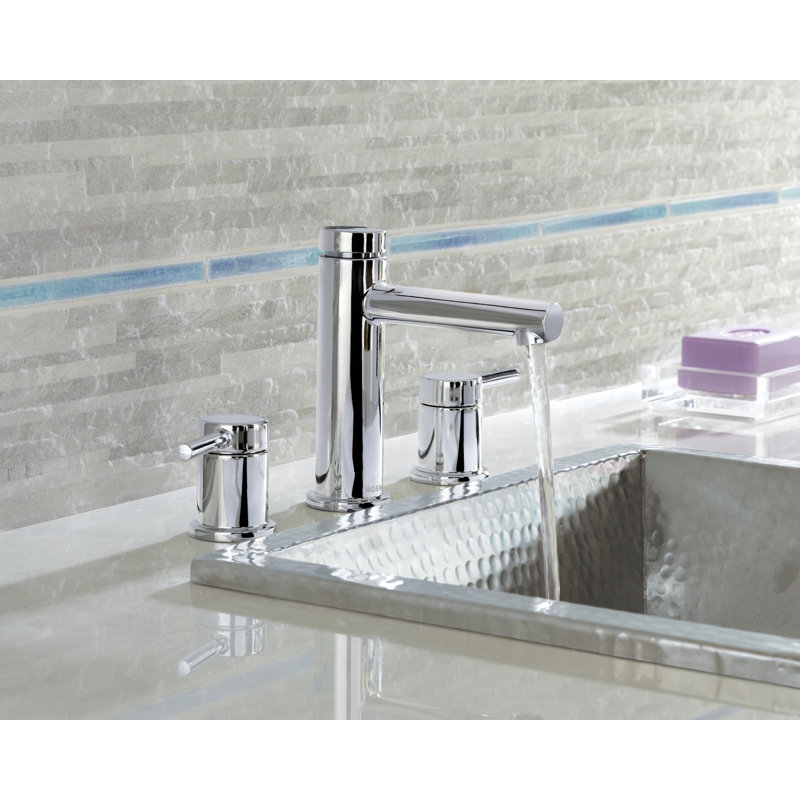 Ensemble de garniture de robinet de salle de bain large à deux poignées Align de Moen, valve requise, Chrome