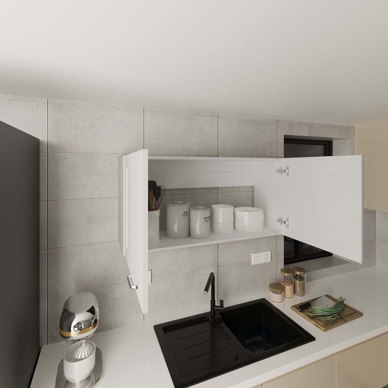 Armoire murale, 2 portes, Blanc