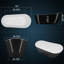 Baignoire de trempage autoportante en acrylique avec bonde escamotable et trop-plein - Baignoire autonome pour salle de bain