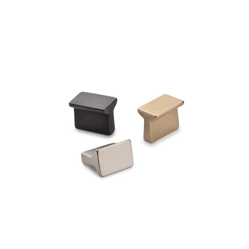T Profile Rectangular Cabinet Knob, Matte Black