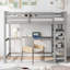 Lit mezzanine avec tablettes de rangement et bureau sous le lit-131952007-131952025