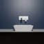 Lavabo de salle de bain vasque carré en céramique blanche lustrée Fly