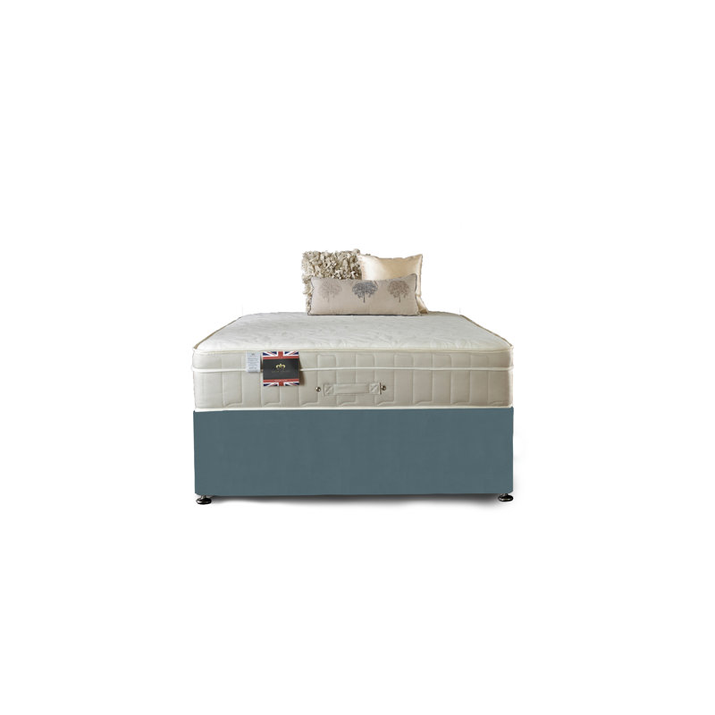 Arkin Pocketsprung Divan Bed Set, Single (3'), 2 Drawers, Sky Plush Velvet