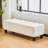Ottoman Bench With Storage,PU Surface, Rubber Wood Legs, 300 Lbs Capacity（Only Ottoman)-1306867075
