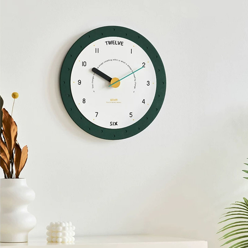Horloges murales analogiques rondes vertes, Green