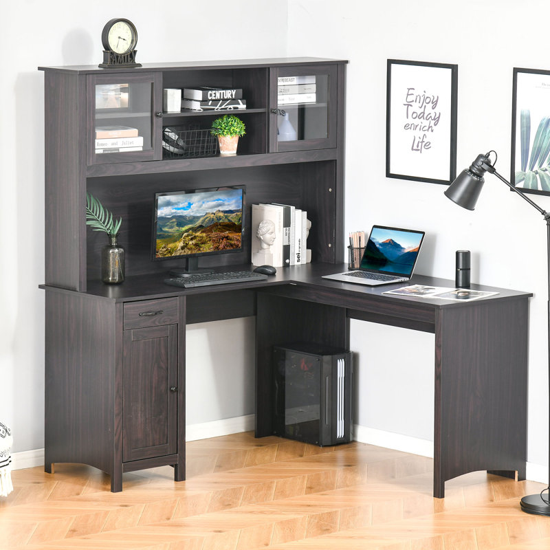 Bureau en L avec rehausse, Café