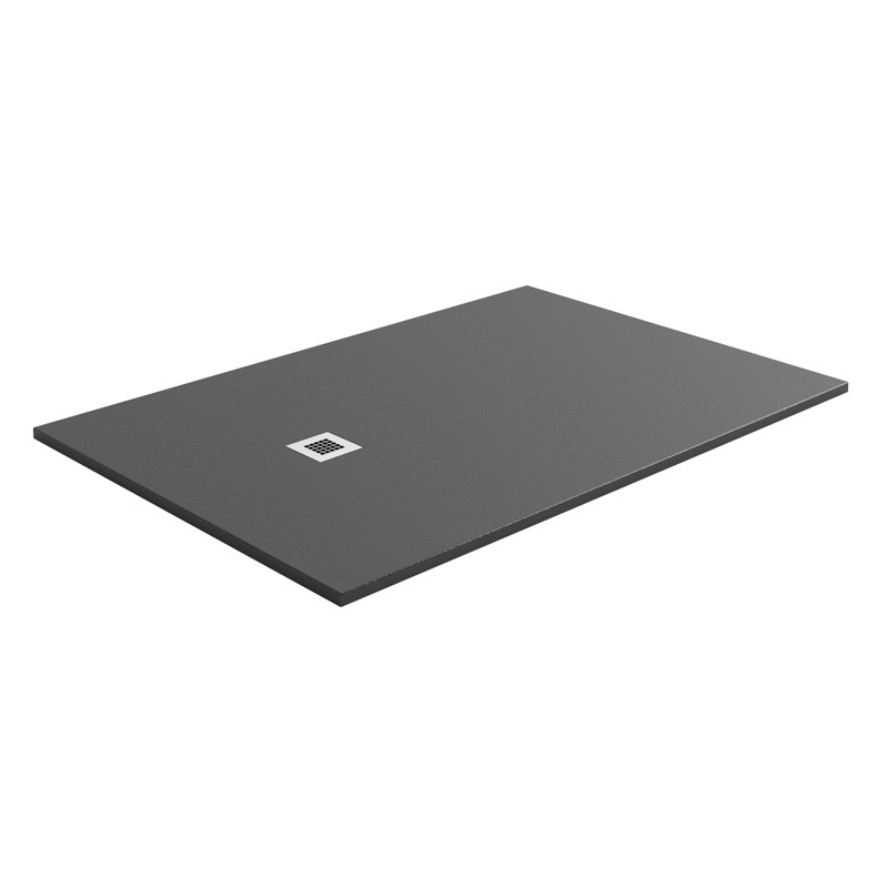  Plastic Standard Shower Tray - Gray, 25mm H x 900 mm W x 1600 mm D