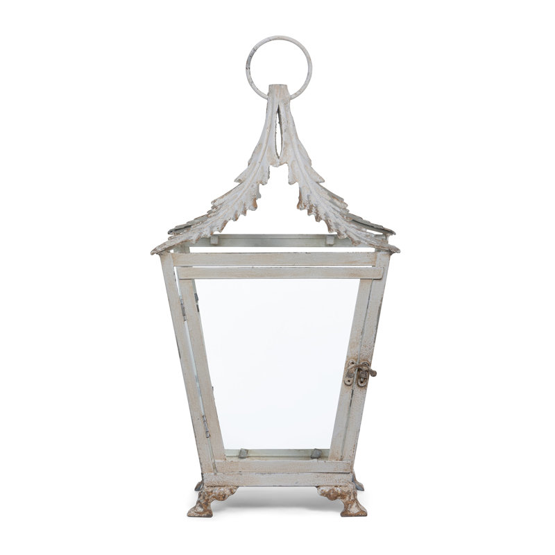 Lanterne de jardin en fer, H 18,5 po x l 10,2 po x P 10,2 po