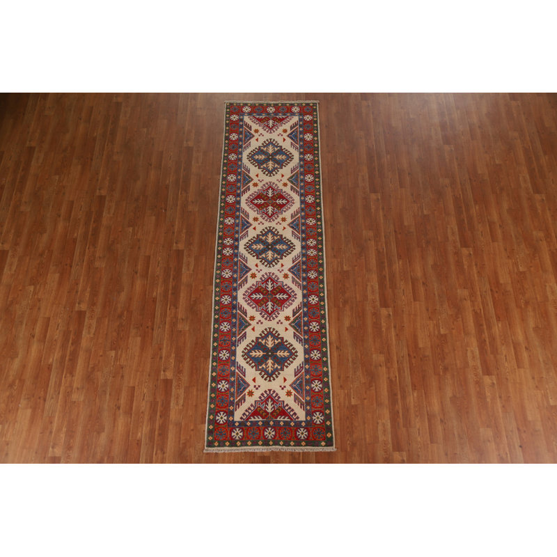 Handmade Kazak Oriental Runner Rug