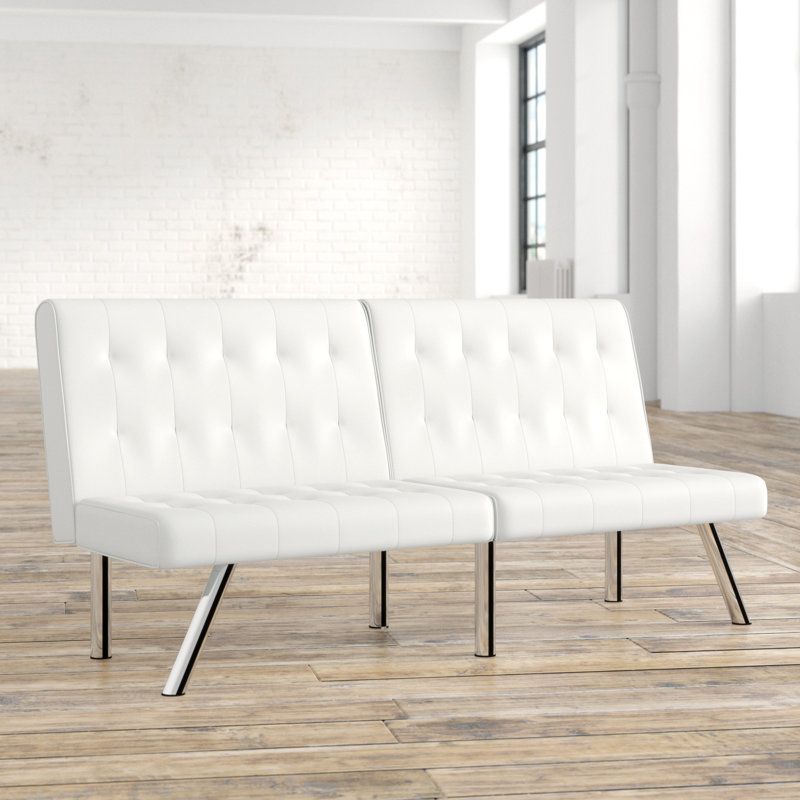 Borland Polyester Teen Sofa Bed, White Polyester