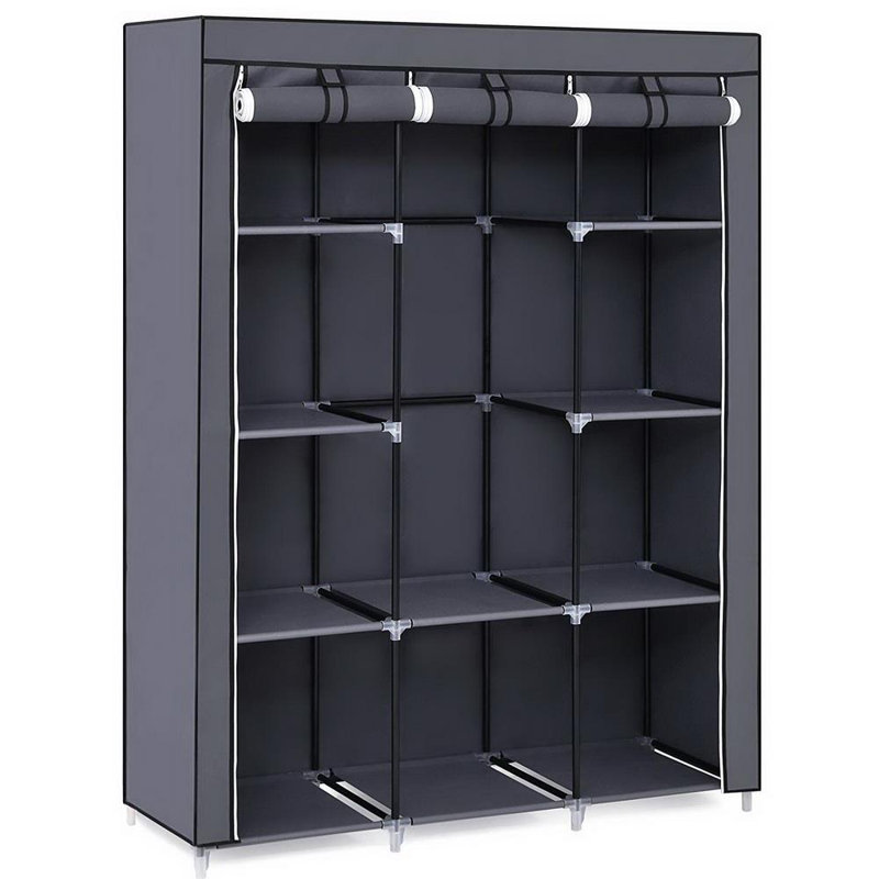 129.5cm Portable Wardrobe, Grey