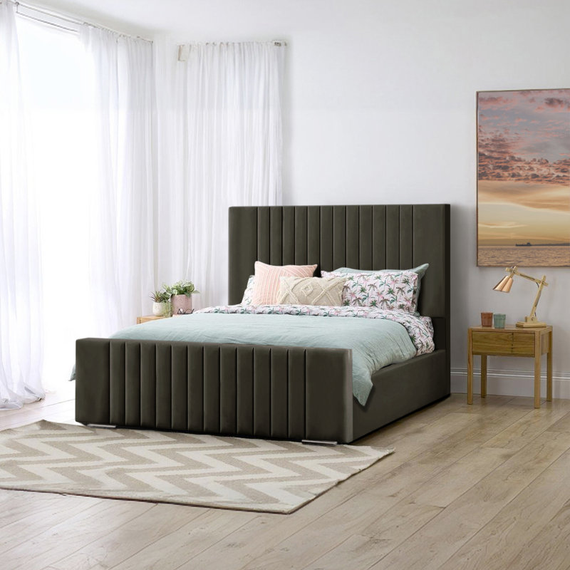 Aerys Upholstered Bed, Small Double (4'), Asphalt