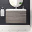 Ensemble de meuble-lavabo mural simple 24 po avec plateau en marbre Arlie-639997298