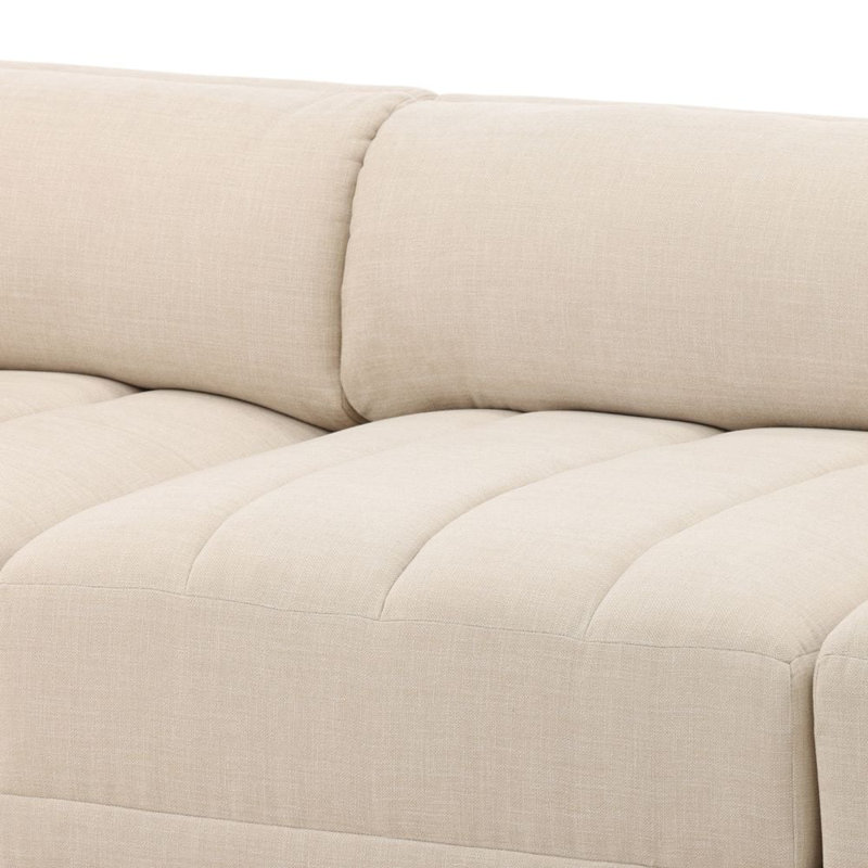 Magda 113" Wide Upholstered Sofa, Terracotta, Topanga Oat