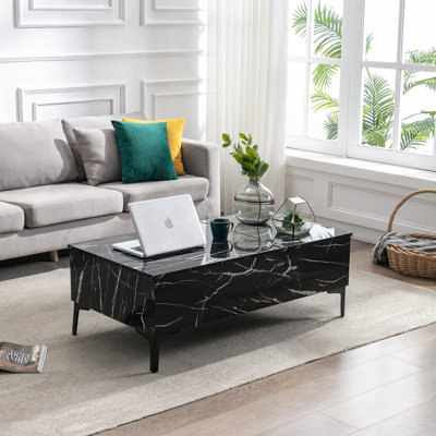 Table basse à plateau relevable avec rangement Dekeyzer
