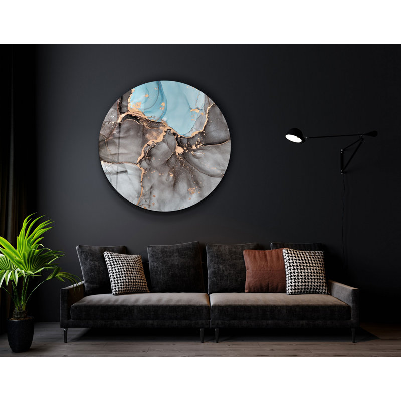 Superbe peinture murale en verre trempé 23,6 po x 23,6 po | 100% verre trempé d'une épaisseur de 0,16 pouce, imprimé UV pour des couleurs éclatantes | Parfait pour la décoration intérieure, le salon et les espaces de bureau, design durable et élégant