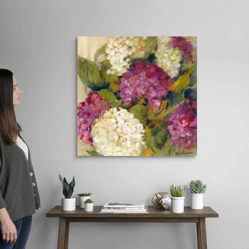 «Hydrangea Delight I», art mural sur toile, H 30 po x l 30 po x P 1,25 po, Toile tendue