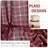 Rustic Grid Pattern Linen Light Filtering Plaid Curtains for Living Room Dining Room, Farmhouse Rod Pocket Back Tab Semi Sheer Window Curtains, 1 Pair-328923825-329966678