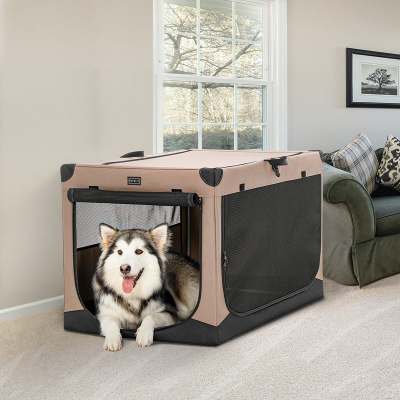 Cage pour chien réglable Tucker Murphy Pet ™, Très grand (H 25 po x l 39,5 po x P 25 po), Brun