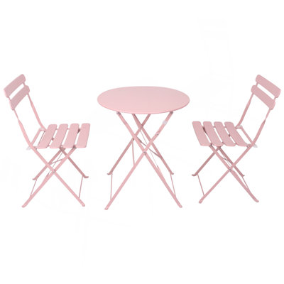 Ensemble de 3 chaises bistro pour terrasse et balcon