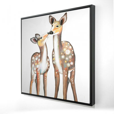 " Deer With Its Fawn "