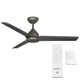 54" Mocha 3 - Blade Outdoor/Indoor Smart Propeller Ceiling Fan with Remote Control Included