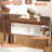 Solid Wood Desk With Drawers - Vintage Narrow Desks, Mid Century Modern Desks, Rubber Wood Study Table, Small Writing Desk For Bedroom|small Spaces - Walnut Color-129457025-129457027