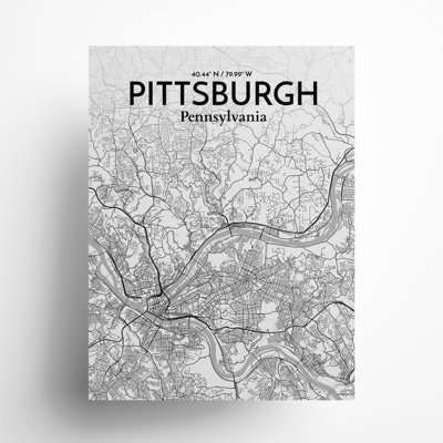 Pittsburgh City Map, impression