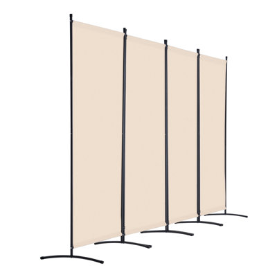 Paravent, paravent à 4 panneaux, écran d'intimité pliable et paravent de séparation portable, cloisons autoportantes pour bureau, chambre à coucher, salon, gris