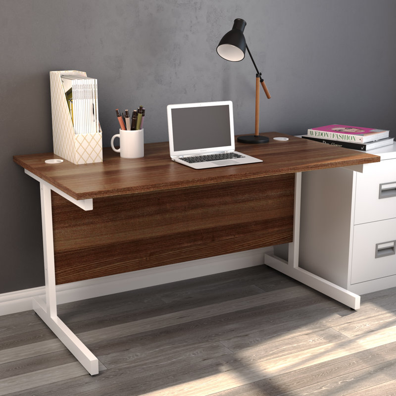 Buariki Metal Base, Beech, White, 73cm H x 180cm W x 80cm D