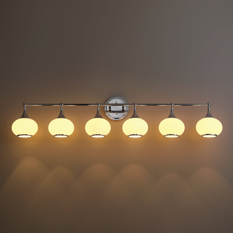 6 - Light Dimmable Vanity Light, Chrome
