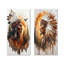 Native American Warrior Energy Of Forest I - People, impressions sur toile, collection 2 panneaux-1444312011-1444312010