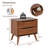 Modern Solid Wood Nightstand With 2 Drawers，Fully Assembled-12588832