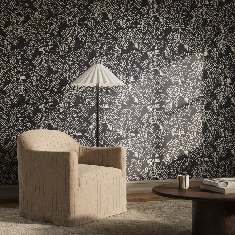 Balkan Abstract Wallpaper, 12"x8", Balkan Black I