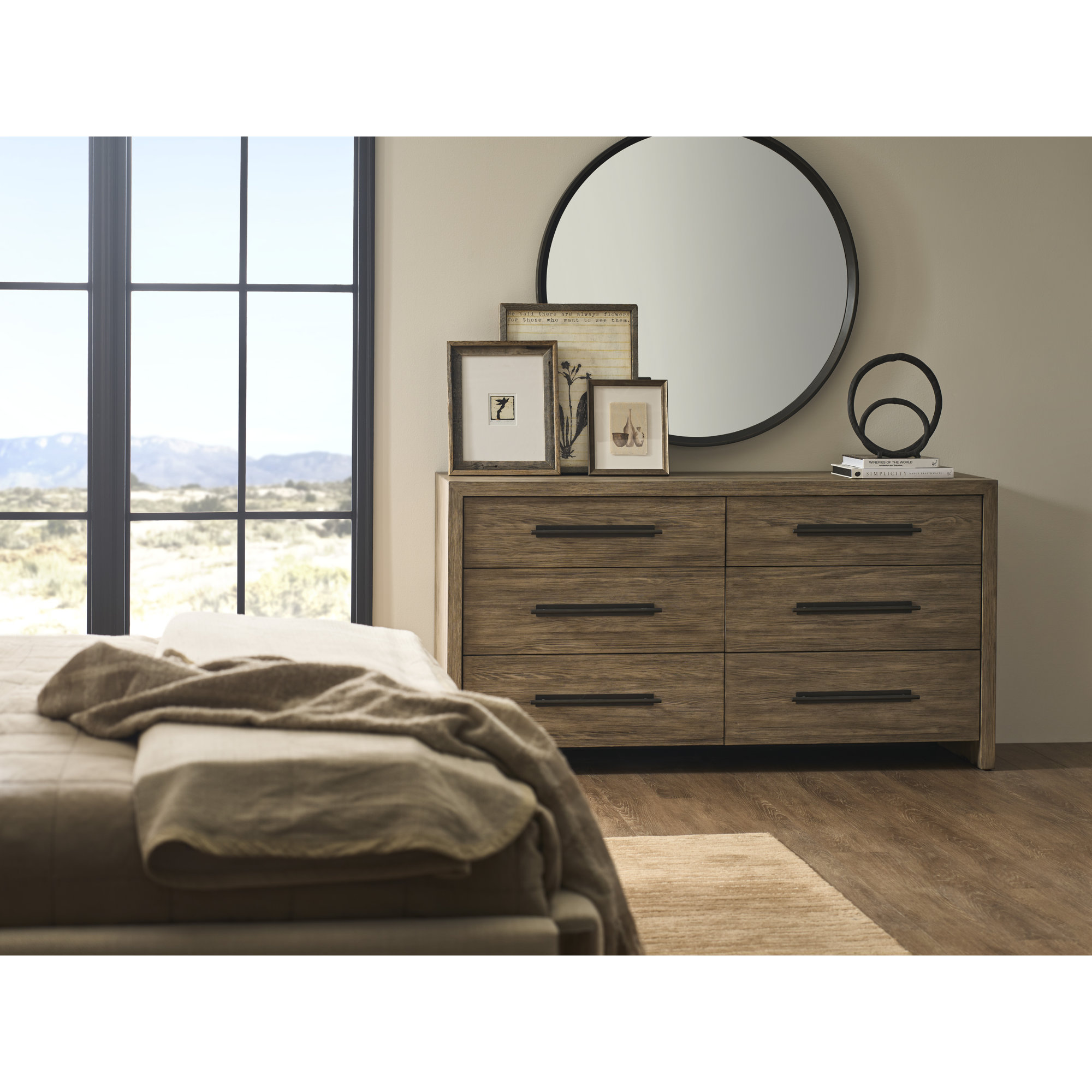 Baxley 6 - Drawer Double Dresser, Brown