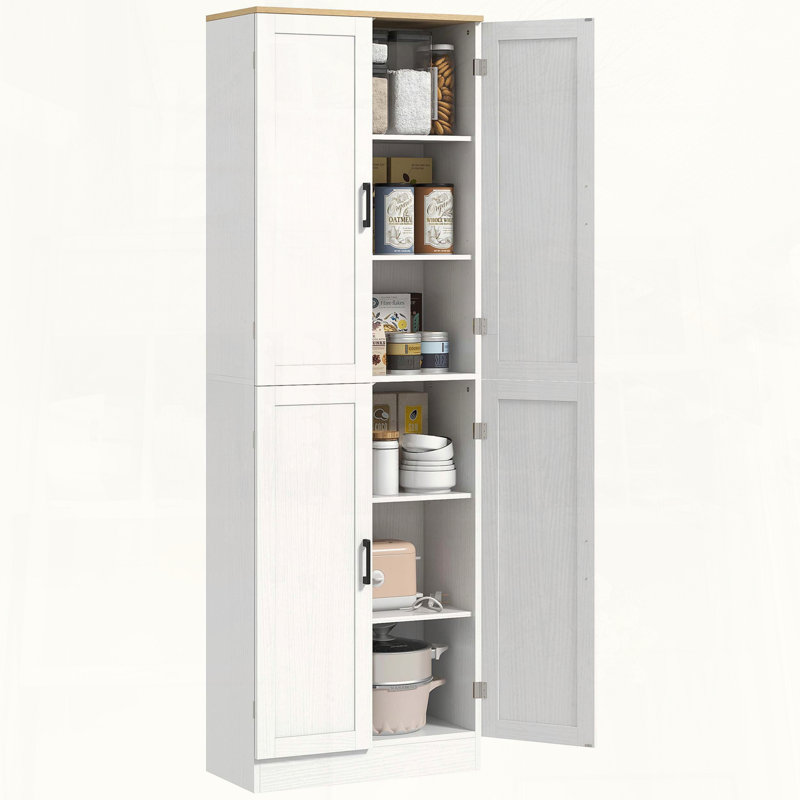 Freestanding Kitchen Pantry with Adjustable Shelves