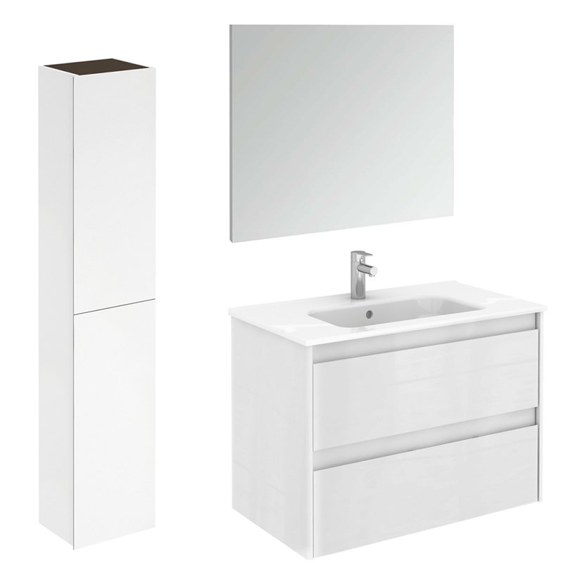 Ambra 23.8'' W Single Vanity, 24", Matte White