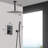 Ceiling Mounted Shower System In Matte Black Look - 10" Head & Handheld, Brass, Mimics Natural Rainfall Feeling, Self-cleaning Nozzle, Agrees With American Standard Pipe Connections Kit Handheld-117993642
