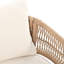 Style de patio avec housses et table solide - coussins de conversation beige