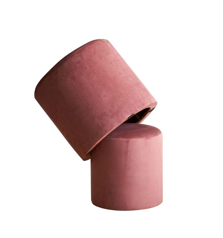 Halsey 50cm Wide Tufted Pouf Ottoman