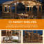 Muscatine 4.5m x 3m Wood Pergola