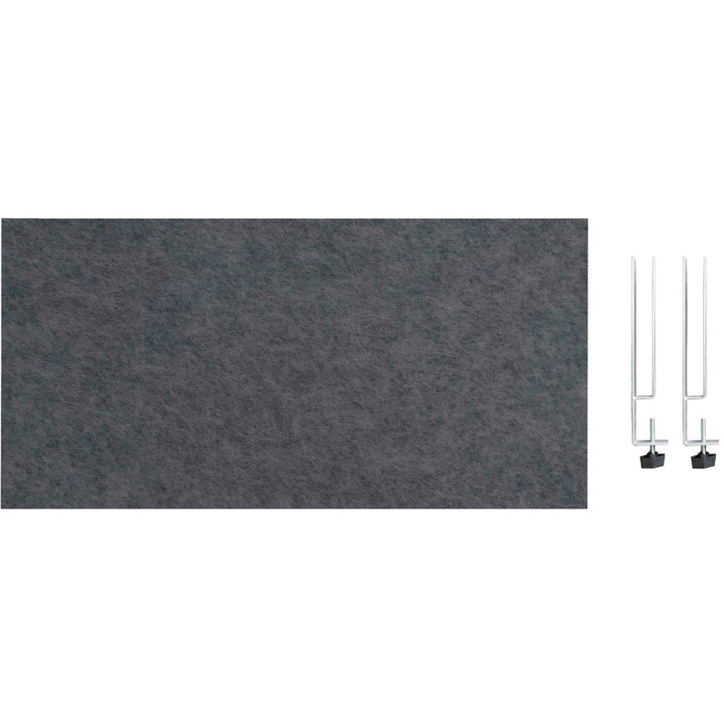 Panneaux d'intimité pour bureau Soundsorb Edge - 24 po x 12 po rectangulaire, Gris foncé