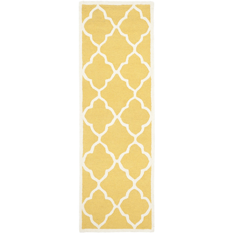Martins Hand Tufted Wool Geometric Rug, Runner 2'6" x 8'