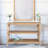 Rustic Wooden Console Table - 3 Tier, Gothic Details, 47.24" Long Entryway/Hallway Table | Gift Idea