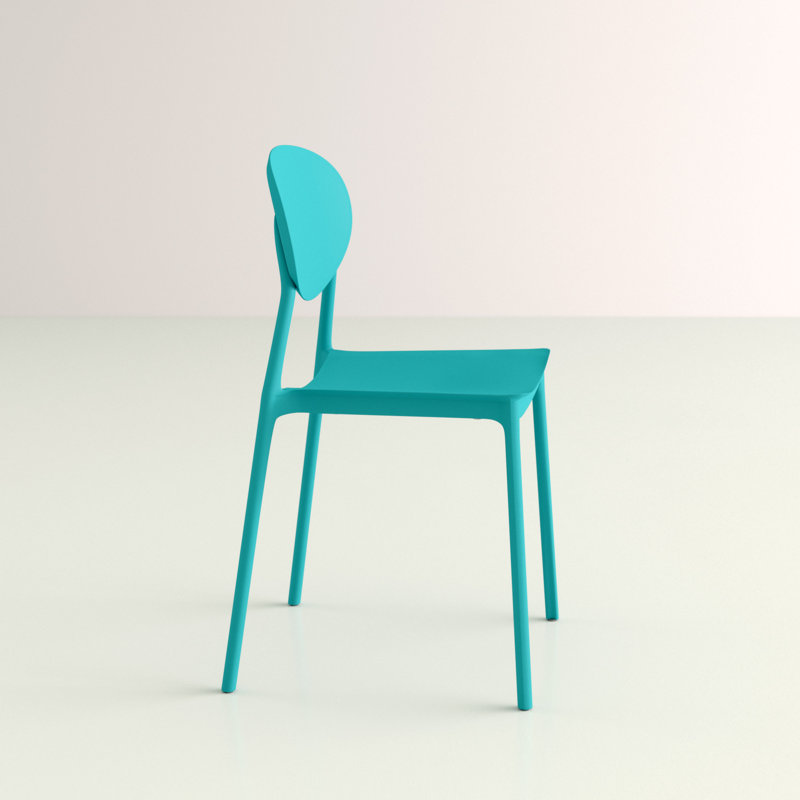 Invicta 17.75'' H Stacking Side Chair, Teal