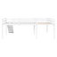 Lit mezzanine simple en L blanc avec glissade-1028503195