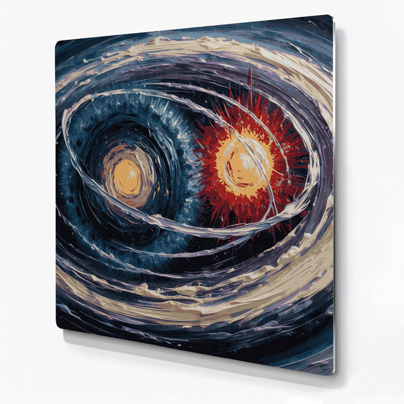 Art mural en métal gris, H 384 po x l 384 po x P 0,05 po