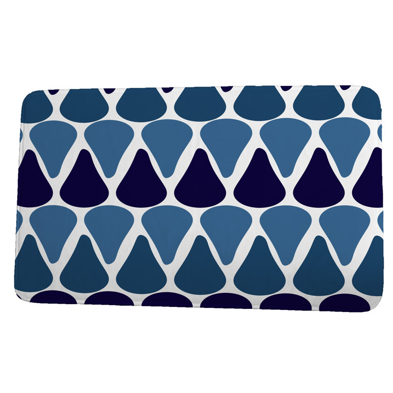 Tapis de bain Funston, Bleu marine, l 24 po x L 17 po
