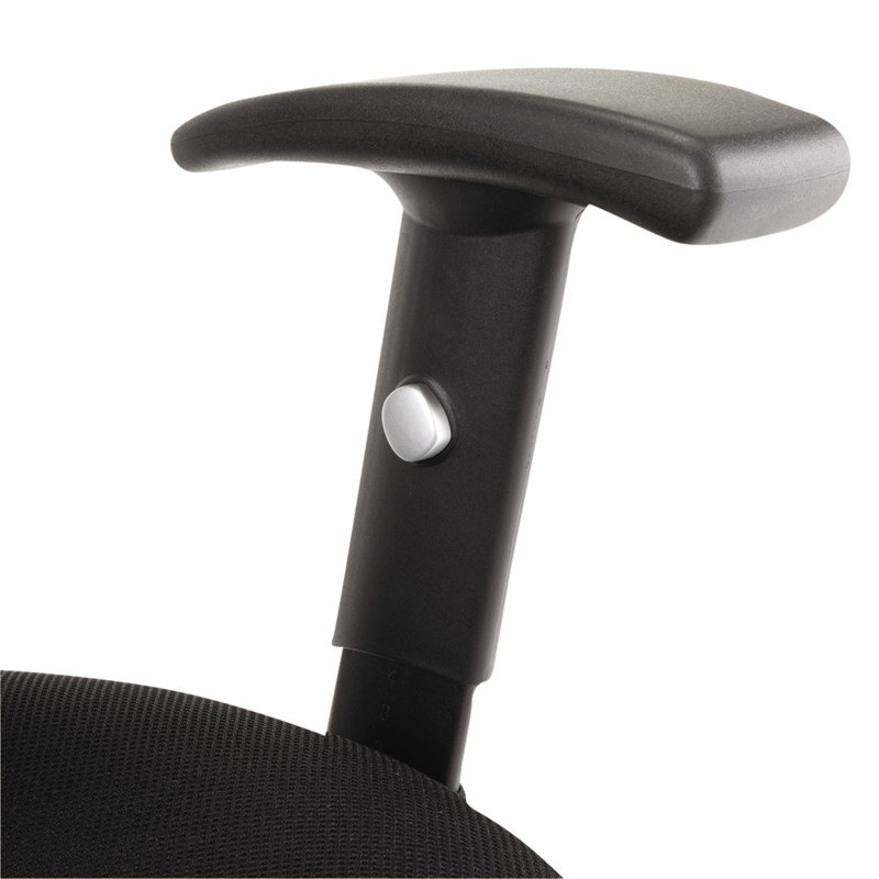 Black Mesh Mid-Back Executive Chair with Adjustable Arms